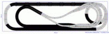 Roco H0 mit Bettung Gleisplan 420 X 120 cm